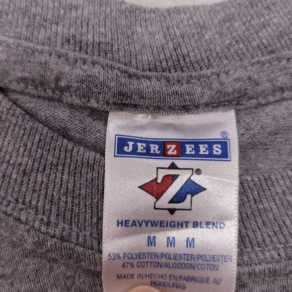 Jerzees Long Sleeve Pullover Casual T-Shirt Adult Mens Size Medium M Gray - Picture 3 of 11